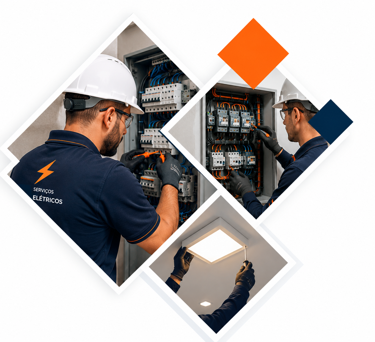 Técnicos ENGEON em instalações elétricas